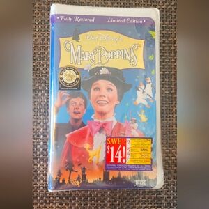 New Sealed Mary Poppins VHS Limited Edition Walt Disney Collectable